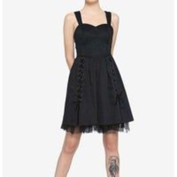 Goth, Emo, Goth Prom, Emo Prom, Black Corset Gown Dress S, M - Picture 2 of 4